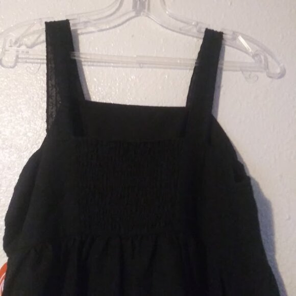 Wonder Nation girls size 18 (XXL) black ruffly tiered tank - Picture 7 of 16